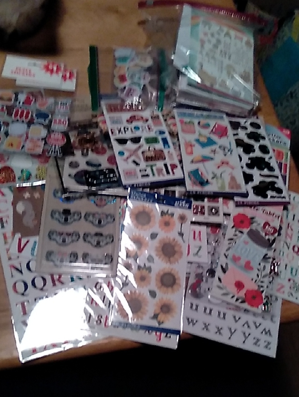 Lot Of Scrapbooking Stickers And Greeting Cards